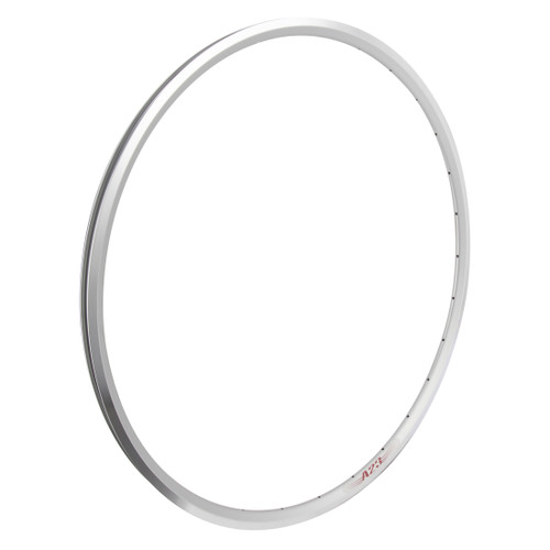 Velocity A23 700C Silver Tubeless Gravel and Road Rim | Aluminum, Aerodynamic, Wider Footprint 4901M-62228