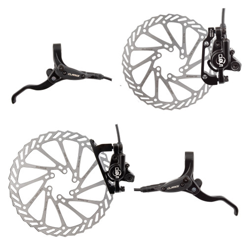Clarks Clout-1 Hydraulic Disc Brake Kit 180/160mm Stainless Steel HY-19-1F180PMR160AMROW