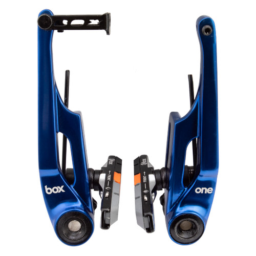 Box Components BOX One V-Brakes - Titanium and Stainless Steel, Blue BX-BA130V108-BL