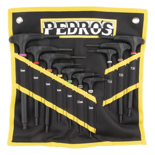 Pedros Pro TL II Hex and Torx Tool Set - Heat-Treated S2 Steel, Ergonomic Black/Yellow Design 6451553