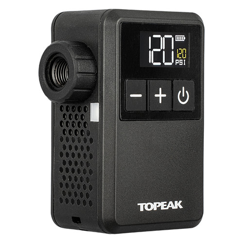 Topeak E-Booster Digital Mini Pump - Compact, Auto-Stop, 120 PSI TDP-E02