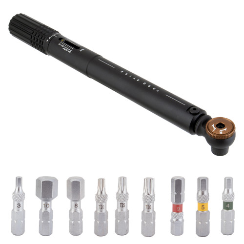 Topeak TorqStick 4-20Nm Adjustable Torque Wrench Knurled Bits TT2592