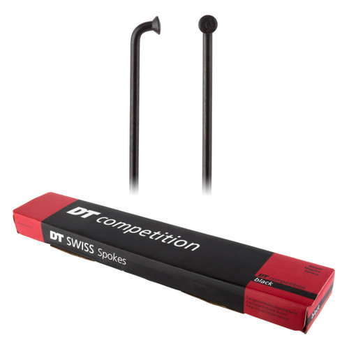 DT Swiss Competition Spoke 2.0mm 1.8mm 2.0mm 297mm J-bend Black Box of 100 SCO020297S0100