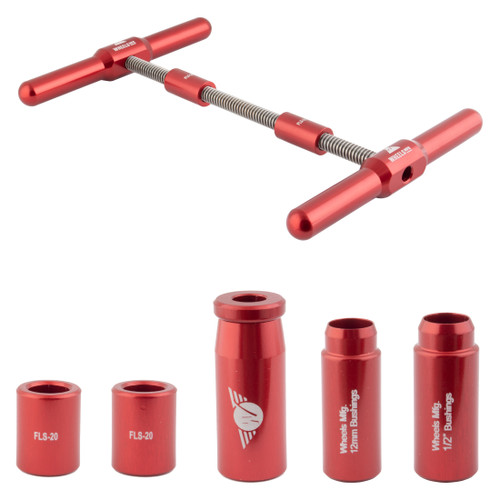 Wheels Manufacturing Shock Bushing Press Kit - Machined Aluminum Tool for 12mm and 1/2" Bushings ST0006
