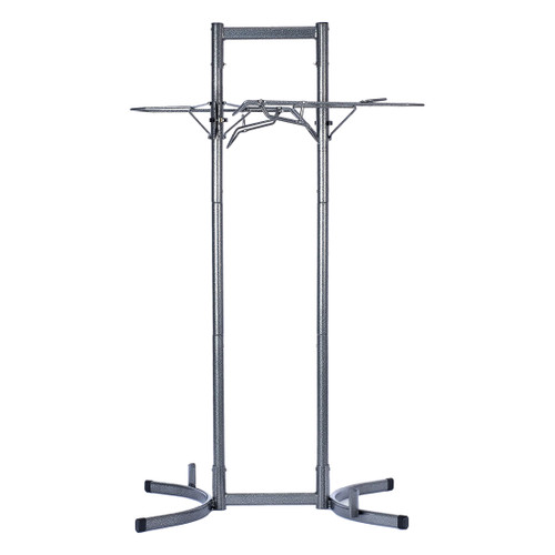Heavy Duty Bicycle Storage Stand ΓÇô Adjustable, Powdercoat Gray Ramped Wheel Trays, No Drilling, Space-Saving Vertical Bike racks for Garage and Home HDRS6300