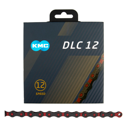 KMC DLC 12-Speed Chain - Lightweight Titanium Nitride Coated Black/Red CN12211