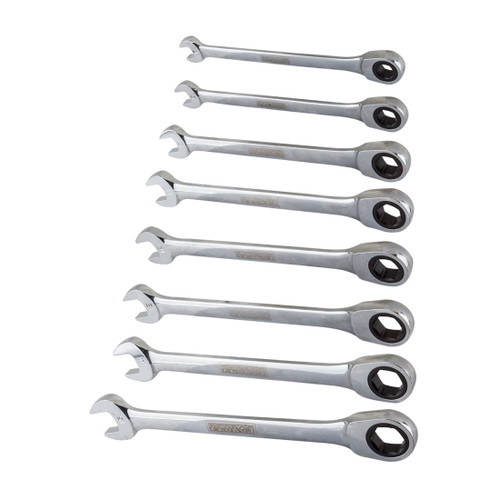 Pedro's 8-Piece Metric Ratcheting Wrench Set - Forged Steel, Compact Design 6460500