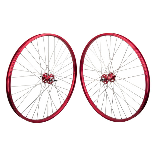 Black Ops DW1.1 29-Inch Wheelset MX1100 Sealed Hubs and Red Anodized Finish 741758