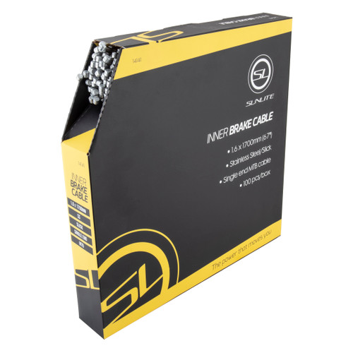 Sunlite Brake Cables MTB 1700mm 1.6mm Silver Slick 14141