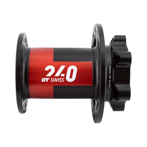 DT Swiss 240 Front Hub Lefty 100mm 28H Sealed Bearings Black/Red H240CDXXR28SA9829S