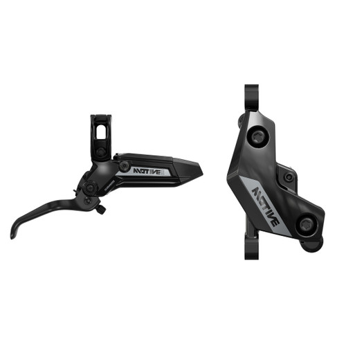 SRAM Motive Silver Hydraulic Disc Brake Aluminum Lever - 4-Piston, Post Mount, 2000mm Hose, Black 00.5018.245.001