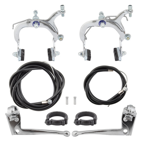 Sunlite Side Pull Brake Set Pair - Steel, Silver, Easy Installation 1270