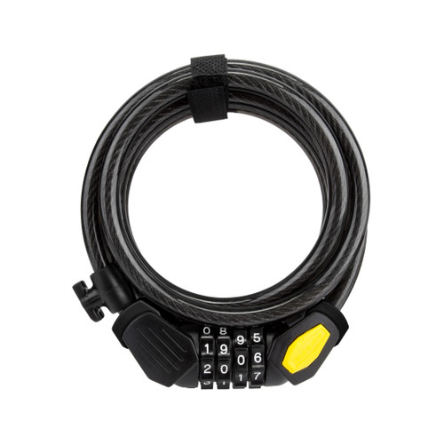 Sunlite Defender Combo Cable Lock 10mm Heavy Duty Coiling Bracket 39804