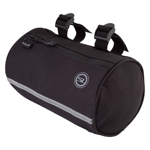 Sunlite Black Handlebar Roll Bag - Waterproof, Velcro Mount, 8.6x4.7 inches 915556
