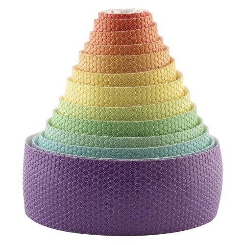 Snack Fade V2 Pastel Rainbow Handlebar Tape - Durable, Tacky PU/EVA 310495