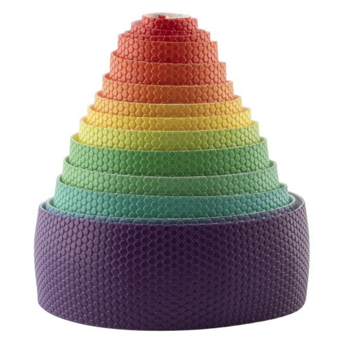 Snack Fade V2 Rainbow Handlebar Tape - Durable PU/EVA, Tacky and Stylish 310493