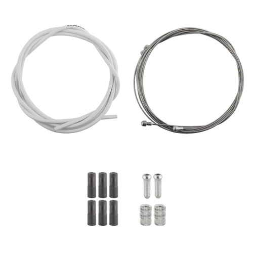 Clarks Stainless Steel MTB Brake Kit - White Front and Rear Performance 8012 WHITE