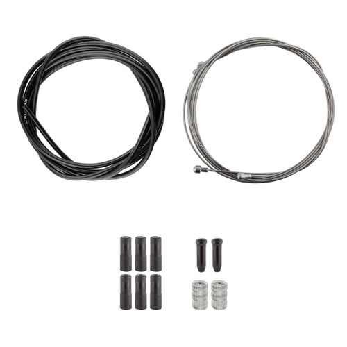 Clarks Stainless Steel Sport Bike Brake Kit Front and Rear Black 8012BLK