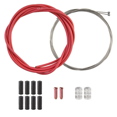 Clarks Stainless Steel MTB and Road Gear Cable Kit - Red, 4mm/1.1mm 8009 RED