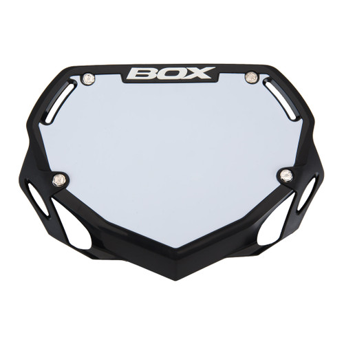 Box Two Small Black Aluminum Number Plate - UCI and GSX Certified, Aerodynamic Design BX-NP13000SM-BK