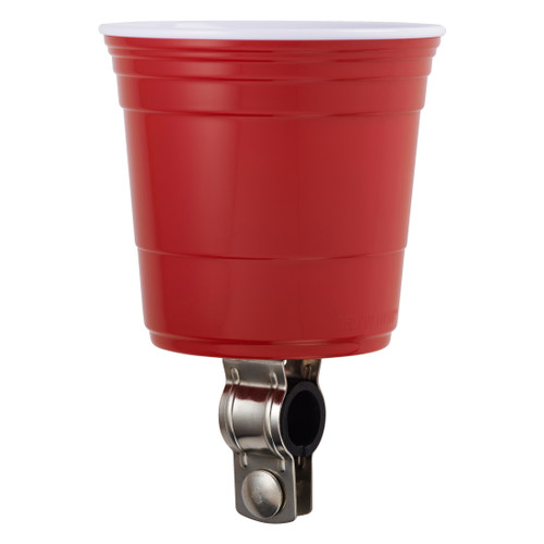 Red Cup Clamp-On Bike Bottle and Drink Holder - Durable ABS Plastic 4920