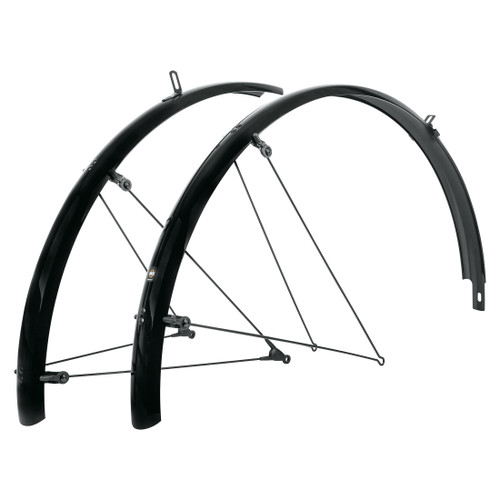 SKS Bluemels B45 Full Coverage 700c Fenders - Lightweight Aluminum/Plastic, Disc Brake Compatible 11811