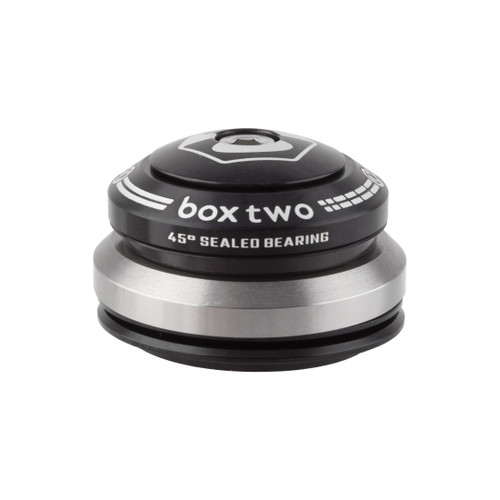 Box Two Integrated Taper Headset - Aluminum, CNC Bearings, 1-1/8" to 1.5" BX-HS16AIT15-BK