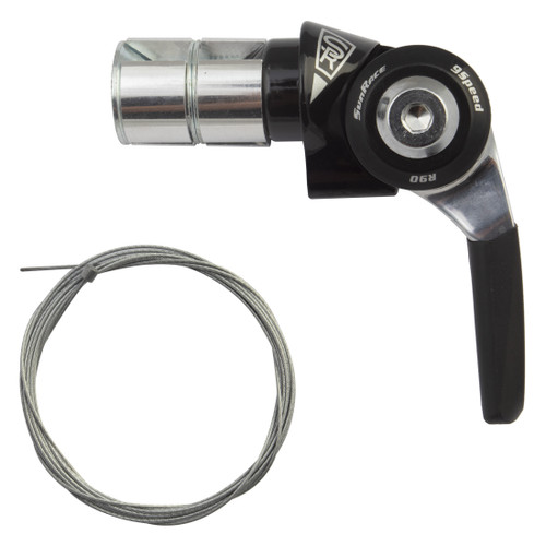Sunrace SL-R96 SLR96 Alloy Bar End Shifter, 9-Speed, High Polished Finish SLR96.R9B0.0S0.HP