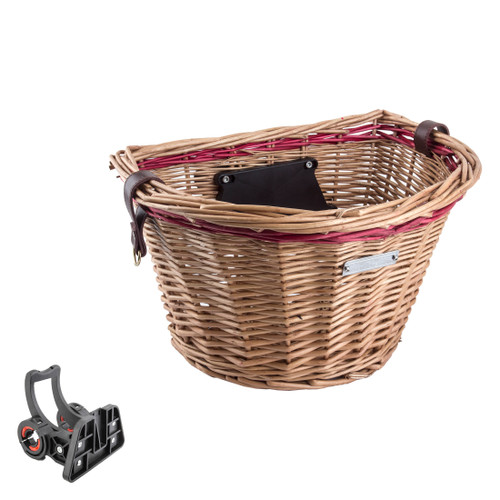 Sunlite Wicker Classic QR Bike Basket Removable Liner 90143