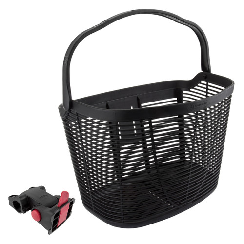 Sunlite HD Plastic QR Bicycle Basket - Heavy-Duty, Rustproof, Quick-Release 90293