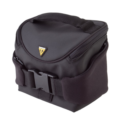 Topeak Compact Handlebar Bag Fanny Pack Includes Fixer 8 Rain Cover Black TT3020B2