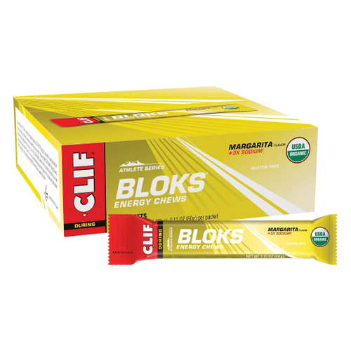 Clif Bar Shot Bloks Energy and Electrolyte Chews Margarita 3x Sodium Box of 18 CCC118067