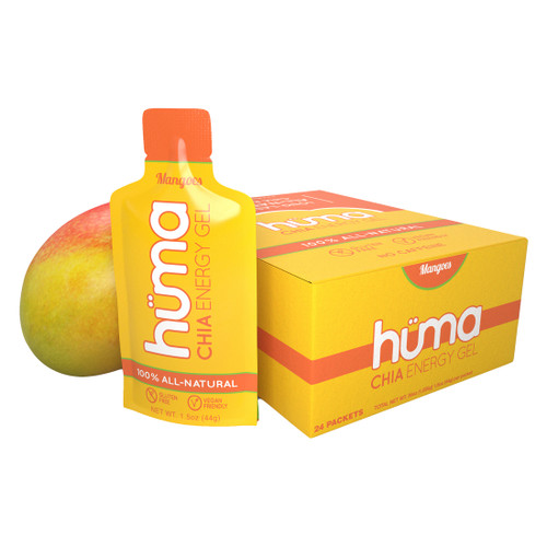 Huma Chia Mango Energy Gel - Vegan, Gluten-Free, Natural Fuel MANGO24