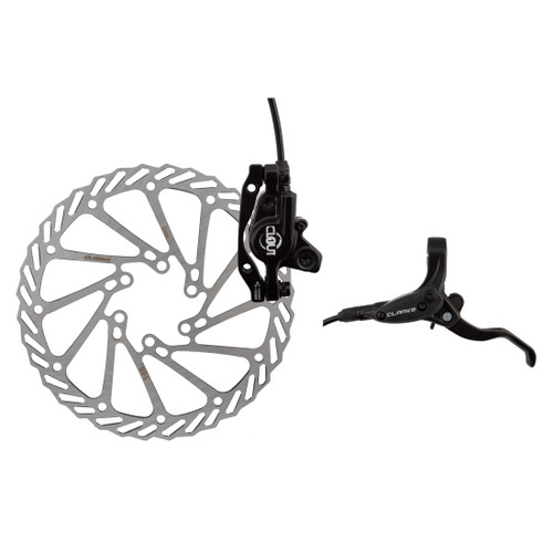 Clarks Clout-1 Hydraulic Disc Brake Kit - 160mm Stainless Steel Rotors HY-19-1F160AMROW