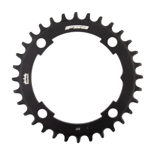 FSA Megatooth 32T Aluminum Narrow/Wide Chainring - 1x10/11-Speed, Durable 7075 T6 CNC Machined Black 380-0064001051