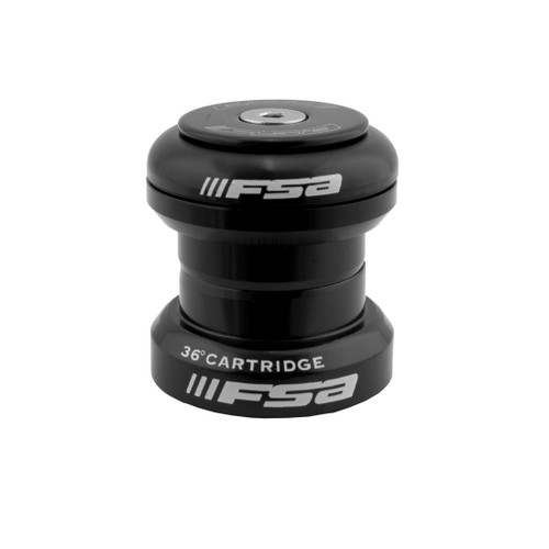 FSA Orbit Equipe 1-1/8" Threadless Alloy Headset - Black, Angular Contact Bearings 101-1055