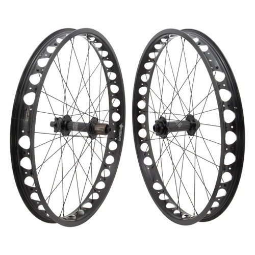 26in Alloy Fat Bike Wheelset - 54mm Width, Thru Axle, Sealed Bearings 743248