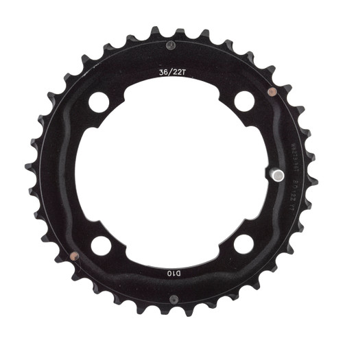 Full Speed Ahead 36T Aluminum MTB Chainring, 104mm BCD, 10-Speed, 4-Bolt 380-0636F