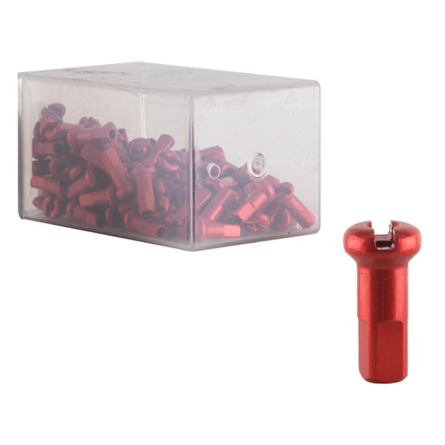 DT Swiss Standard Aluminum Alloy Spoke Nipples 2.0 x 12mm Red Box of 100 N0AA20120R0100