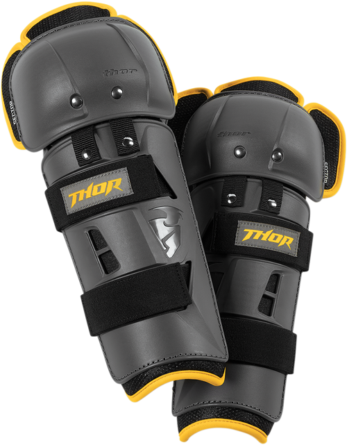 Thor Sector Gp Knee Guards - Charcoal/Yellow 2704-0429