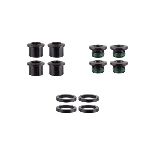 Chainring Bolt Set Tv 4-Arm Single Steel No-GuaRoad Bk 211181