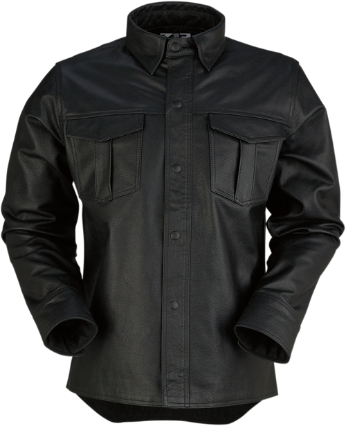 Z1R Motz Leather Shirt - Black - 5Xl 2810-3400