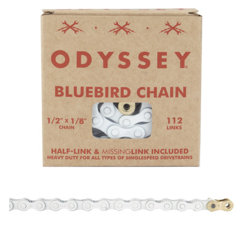 Chain Odyssey 1/2X1/8 BluebiRoad 1S Wh W/1/2Link 16746
