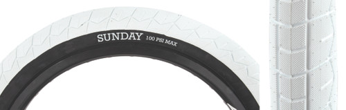 Tire Sunday Current V2 20X2.4 Wh/Bk Wire 592420