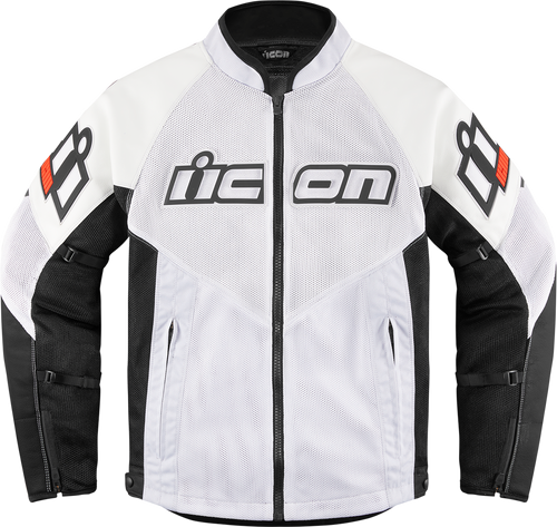 Icon Mesh Af Leather Jacket - White - Small 2810-3902