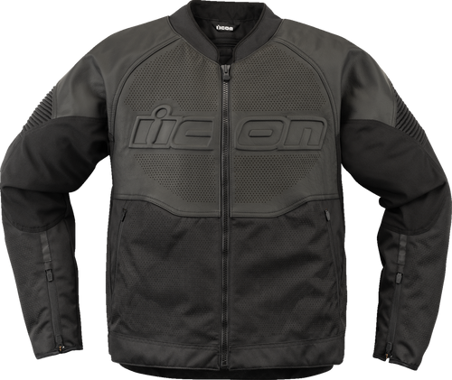 Icon Overlord3 Leather Jacket - Black - Large 2810-4114