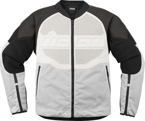 Icon Overlord3 Leather Jacket - White - Medium 2810-4119