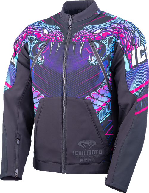 Icon Synthwave Merc3 Lazer Cobra Jacket - Black - Medium 2820-7781