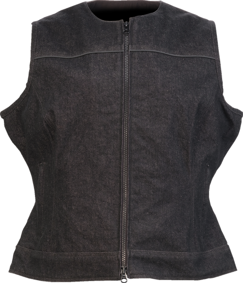 Z1R Women'S Denim Vest - Black - Small 2831-0107