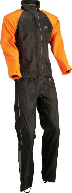 Z1R Women'S 2-Piece Rainsuit - Black/Orange - Small 2853-0034
